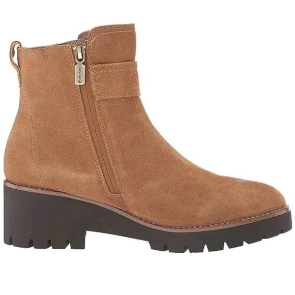 Blondie Dagger Women's Waterproof Fashion Boot, Cognac Suede - Picture 2 of 6